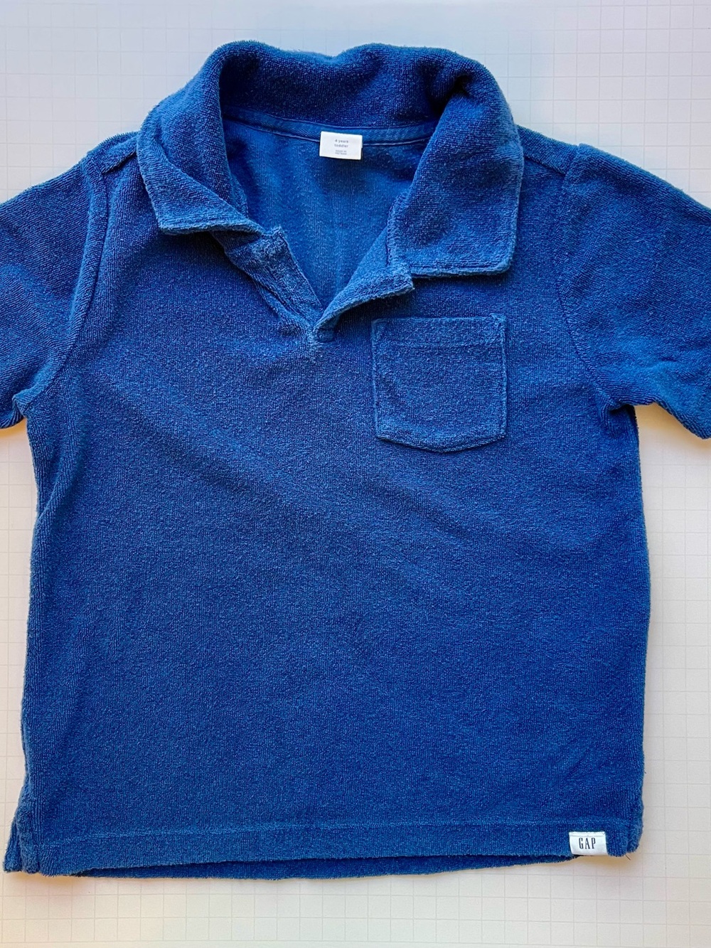 GAP Boys Navy Blue Terry Towel Polo Shirt 4T